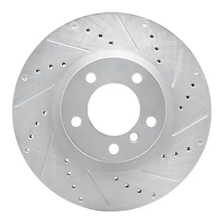 R1 Concepts EDZ-31036D Brake Rotor Drilled and Slotted Silver